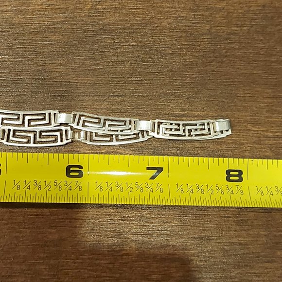 Mexican 925 Silver Greek Infinity Key Necklace - Picture 6 of 9